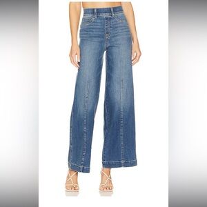 NWOT Spanx seamed front wide leg jeans